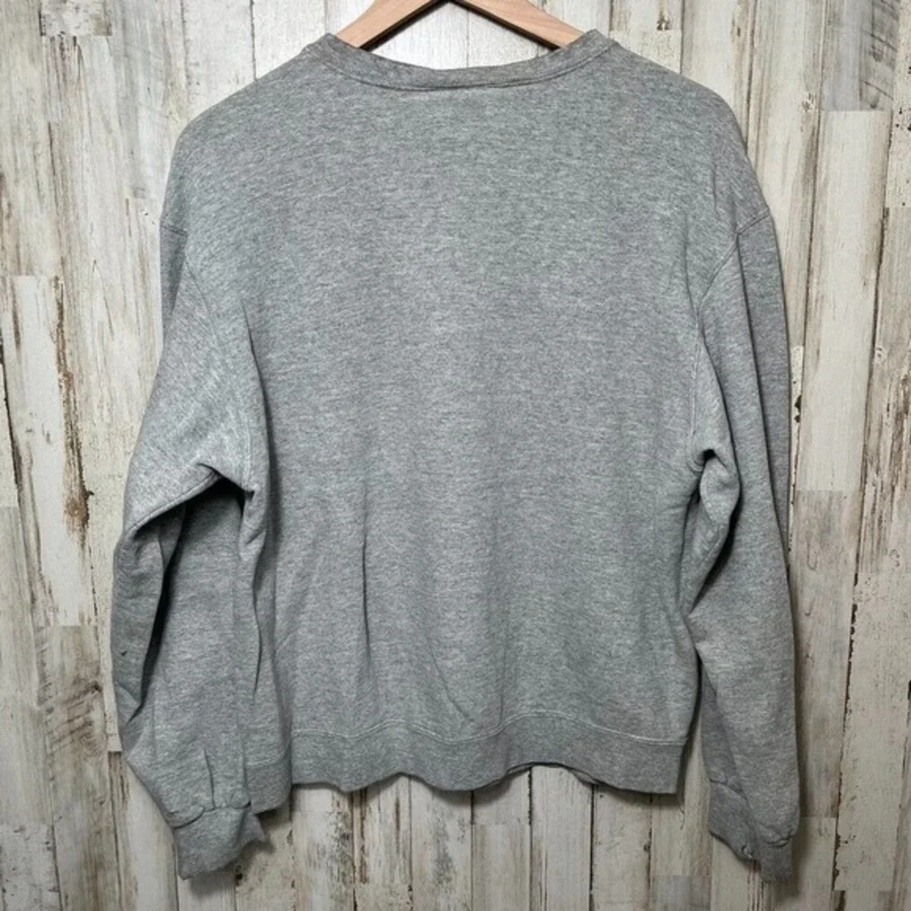 Vintage 90s Nike Athletic Department Crewneck Sweatshirt Gray Distressed Mens Lg